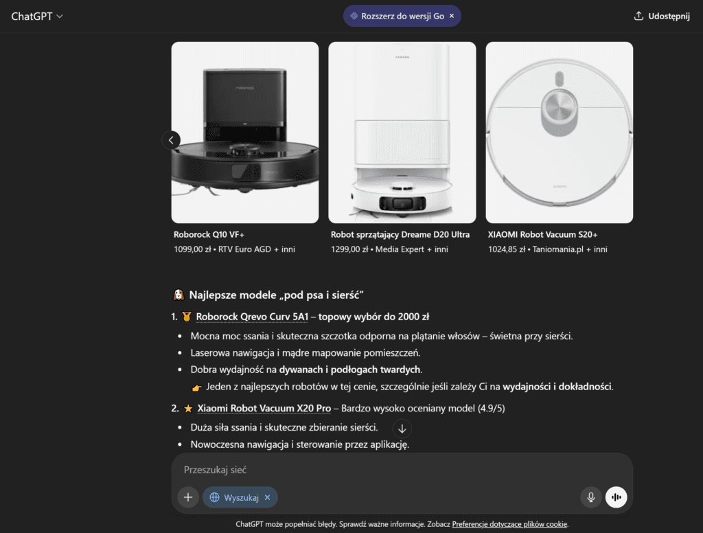 ChatGPT Search vs Google